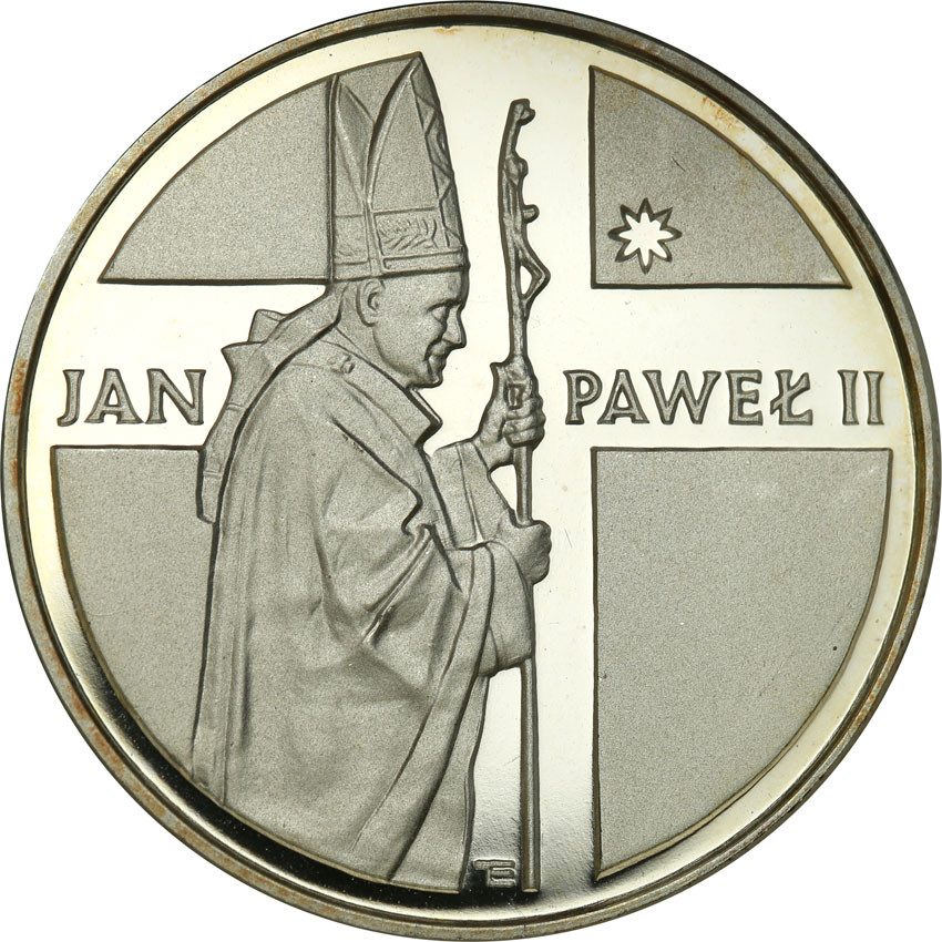 PRL. 10.000 złotych 1989 Jan Paweł II, pastorał